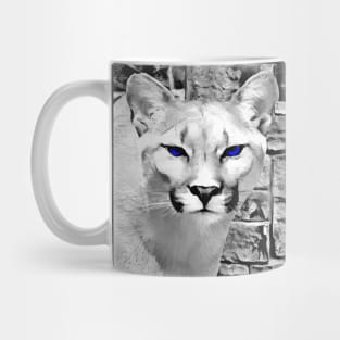 Puma Black and White Spray Paint Wall Mug